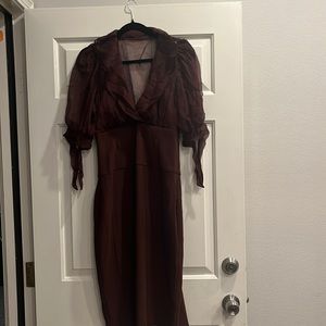 Brown black halo dress